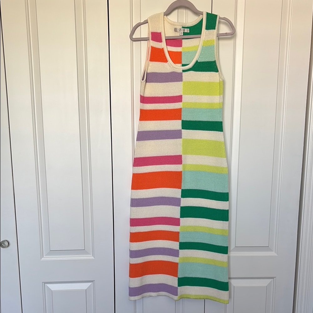 Anthropologie Flat White knit summer dress NWOT size m
